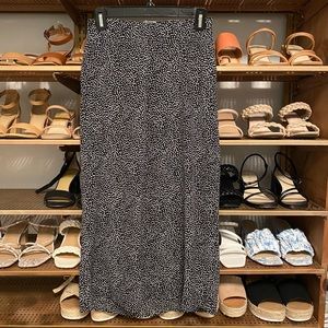 Black & White Dot Slip Midi Skirt